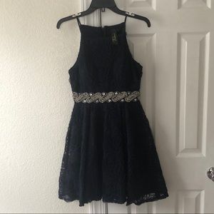 Girls navy blue formal dress